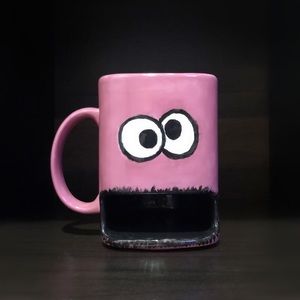 Ceramic Pink Cookie Monster Mug
